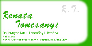 renata tomcsanyi business card